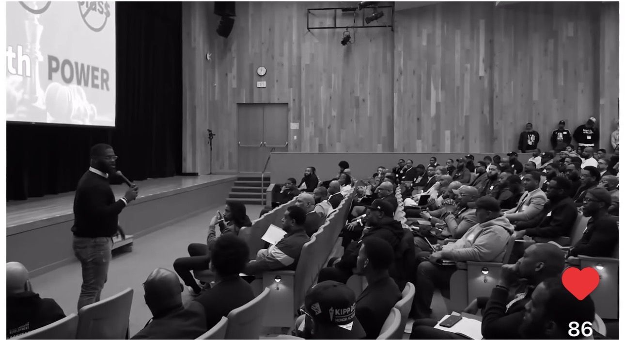 Speaking to a full hall